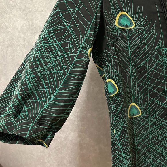 Vintage flowy Peacock Button Up - Picture 3 of 5